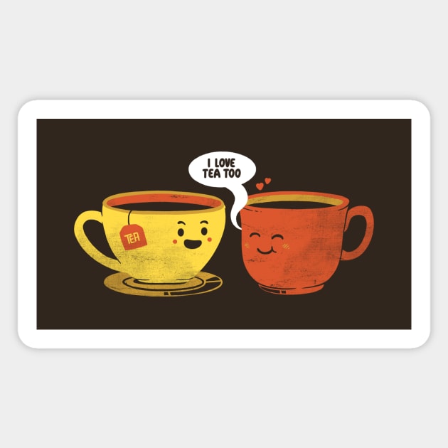 I Love Tea Too by Tobe Fonseca Sticker by Tobe_Fonseca